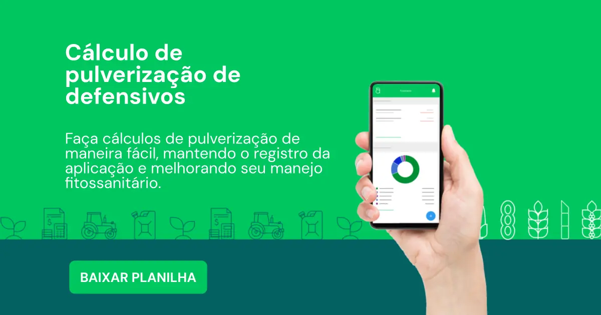 Cálculo de pulverização de defensivos