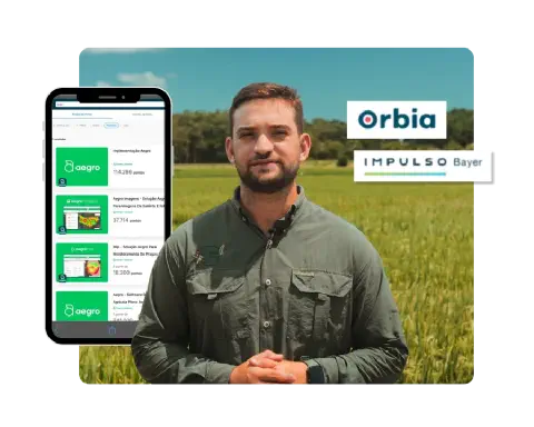 Resgate o Aegro com pontos. Produtor usando o Aegro para resgatar pontos.