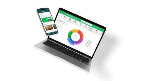 Plataforma Aegro de Gestão Agrícola Tela do Aegro mostrando o controle da fazenda