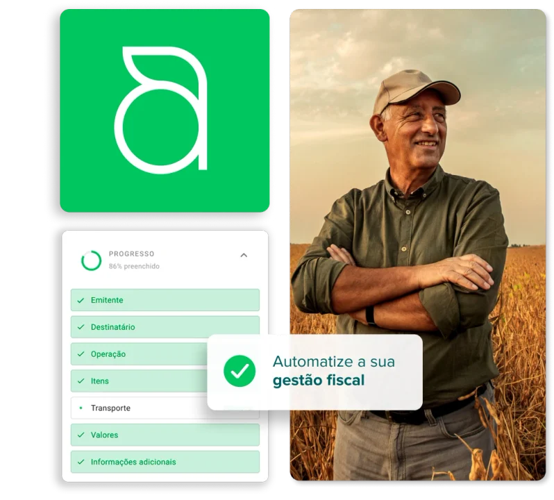 Tela do sistema fiscal do Aegro mostrando a emissão de notas fiscais.