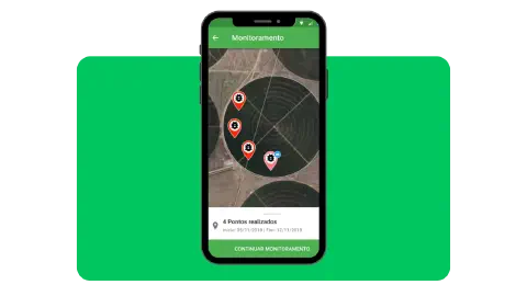 Monitoramento de Pragas no Aegro Tela do monitoramento de pragas do Aegro